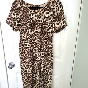 100% Silk Gerard Darel Leopard Dress
